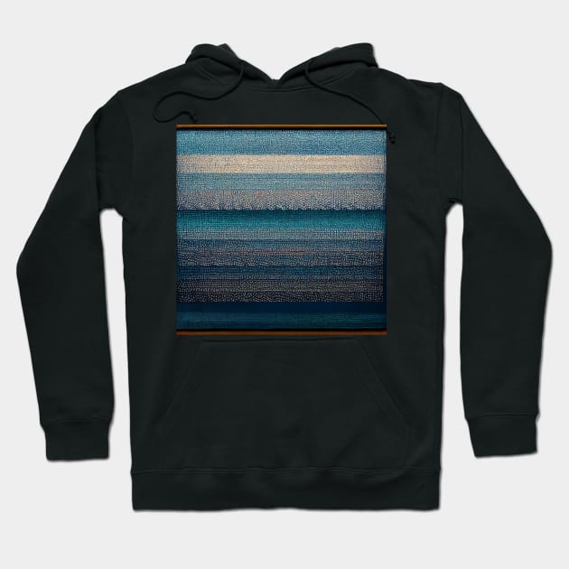 blue striped textured pattern Hoodie by heartyARTworks